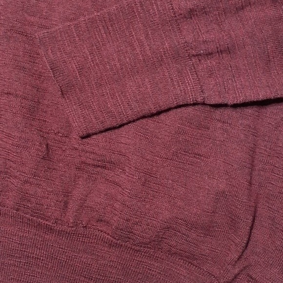 banana republic sweater mens l  maroon red soft Merino wool sweater winter fall - Picture 4 of 7